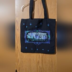 Black Tote Bag with 'Make Your Own Magic' Design